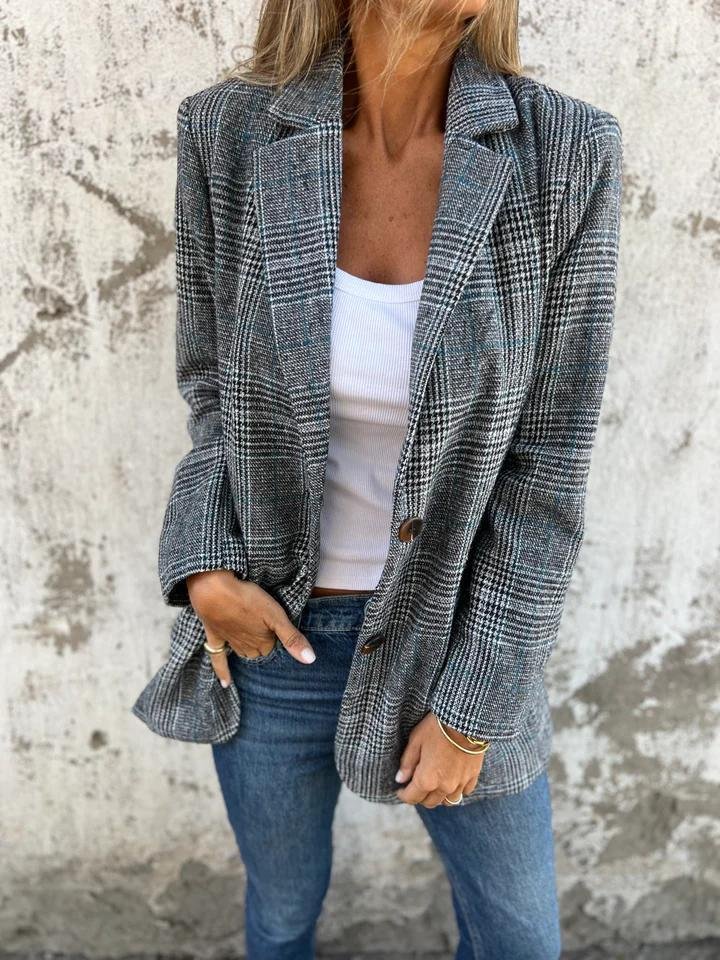 Alejandra - Blazer elegante a cuadros