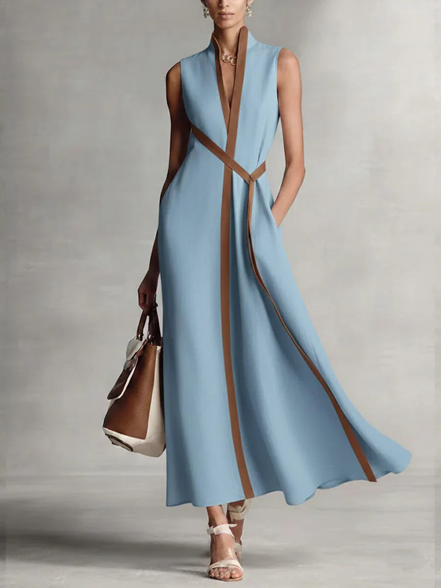 Lumira - Vestido largo cruzado elegante