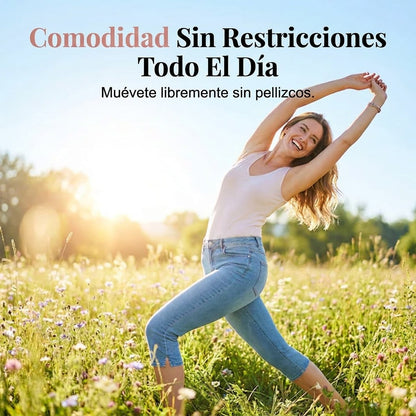 Celira - Pantalón capri denim elástico con abertura lateral