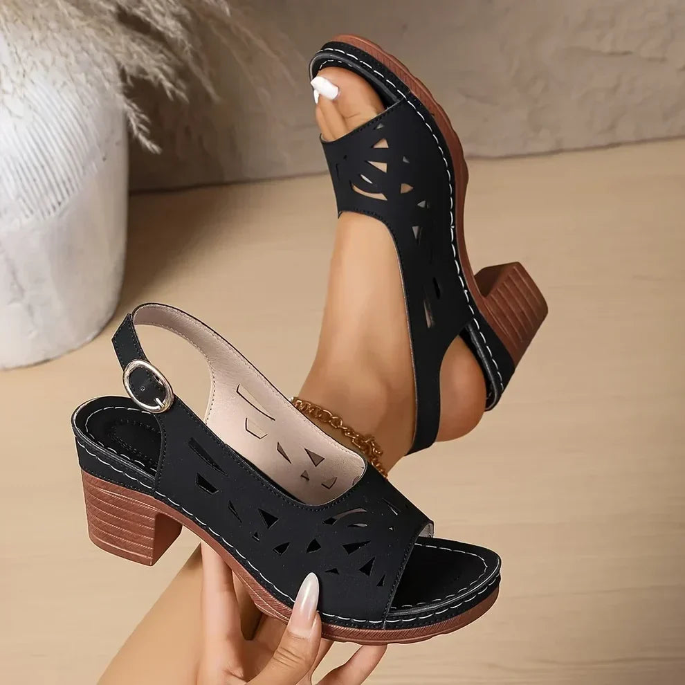 Leire - Sandalias de cuña con triple soporte de arco