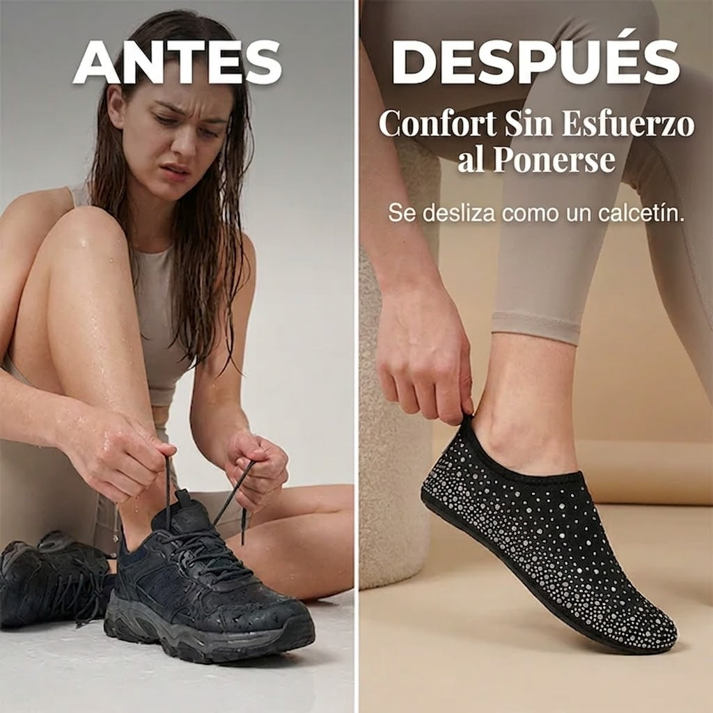 Raquel - Zapatos acuáticos brillantes de secado rápido