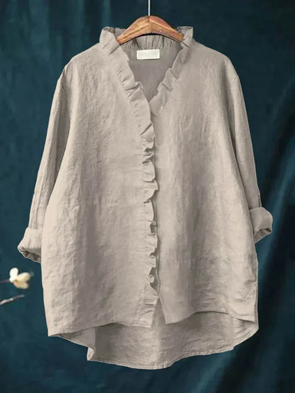 Alma - Camisa informal con detalle de volantes