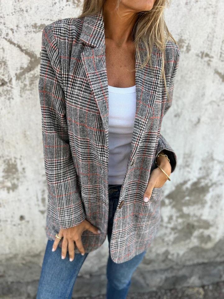 Alejandra - Blazer elegante a cuadros