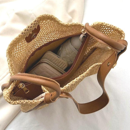 Celia - Sac seau tissé avec pochette — image 3