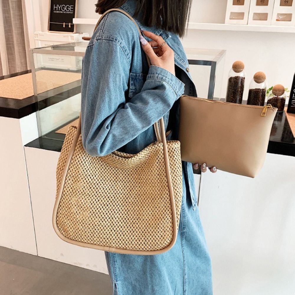 Celia - Sac seau tissé avec pochette — image 7