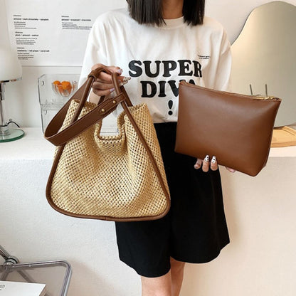 Celia - Sac seau tissé avec pochette — image 6