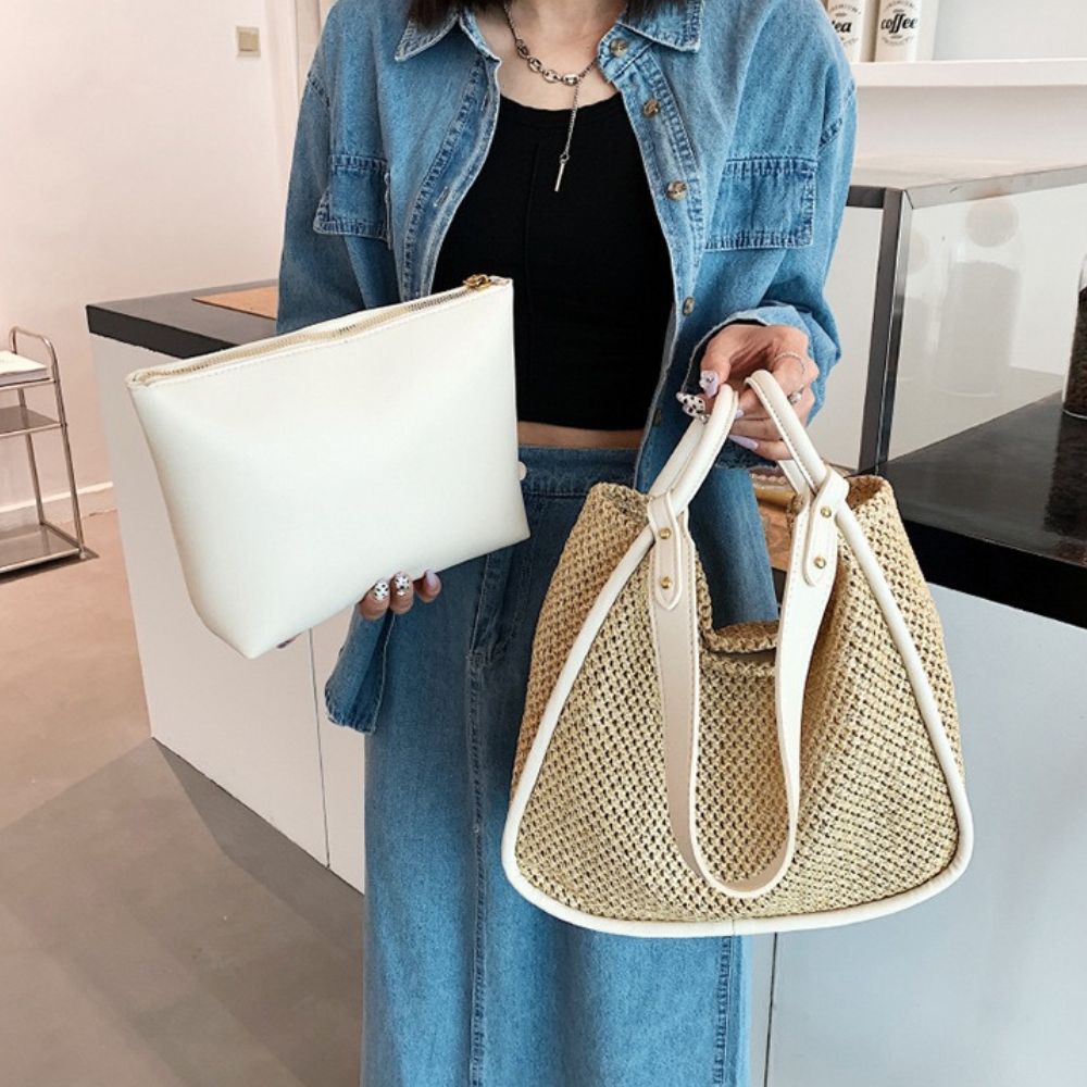 Celia - Sac seau tissé avec pochette — image 8