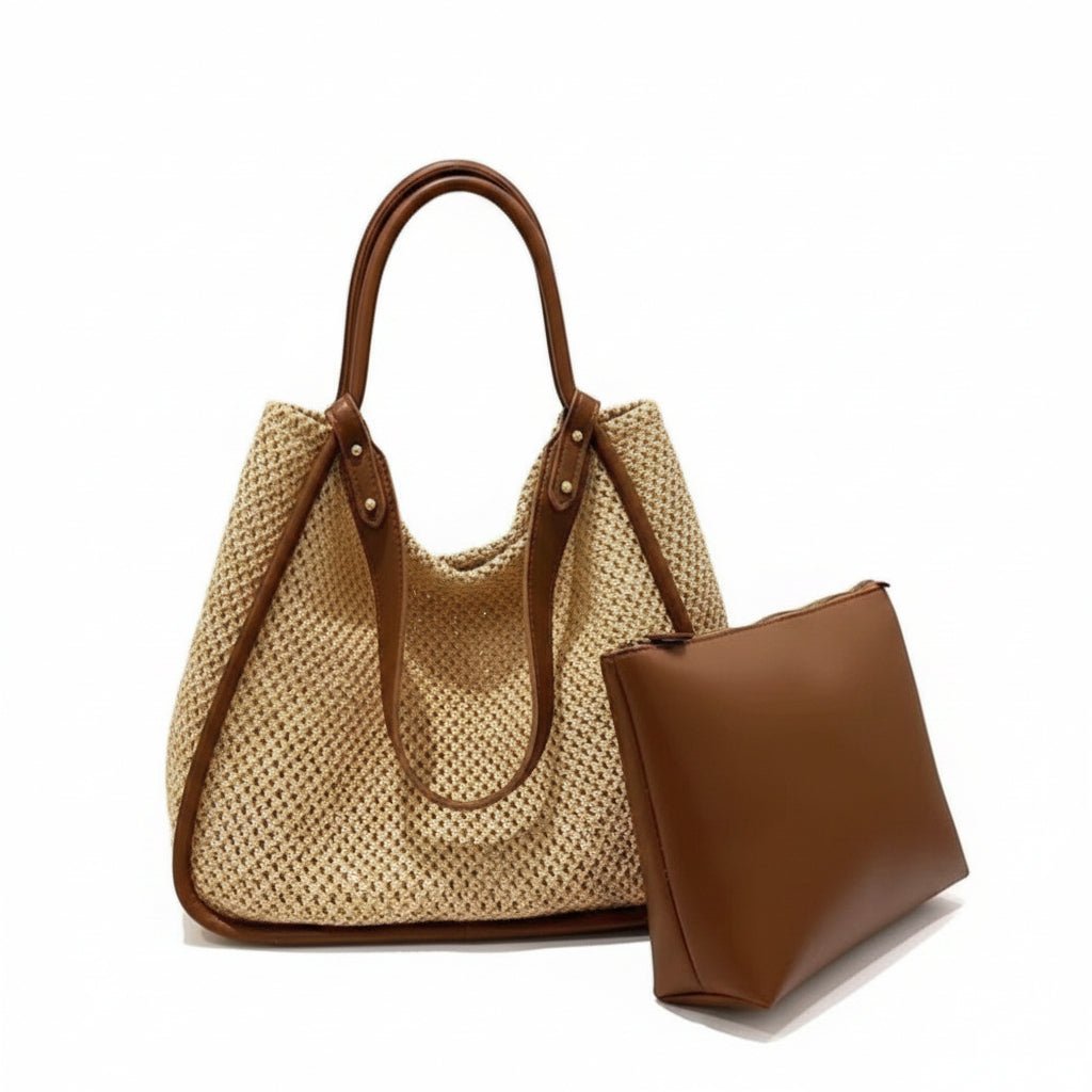 Celia - Sac seau tissé avec pochette — image 11