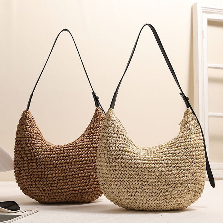 India - Bolso hobo tejido de media luna | CARMEN VELVET