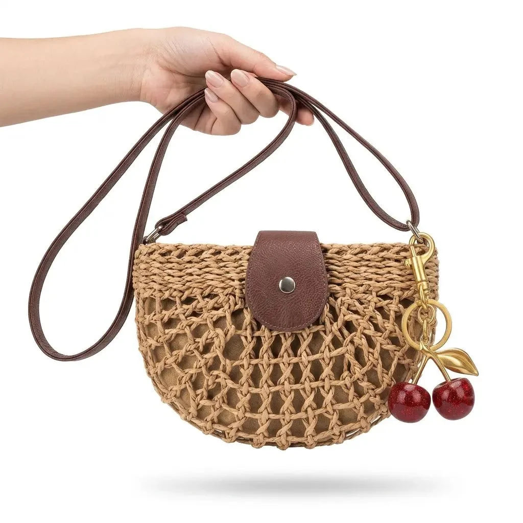 Violeta - Bolso bandolera de crochet con solapa | CARMEN VELVET