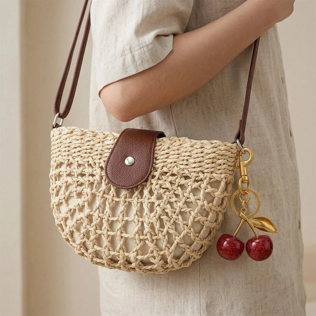 Violeta - Bolso bandolera de crochet con solapa | CARMEN VELVET