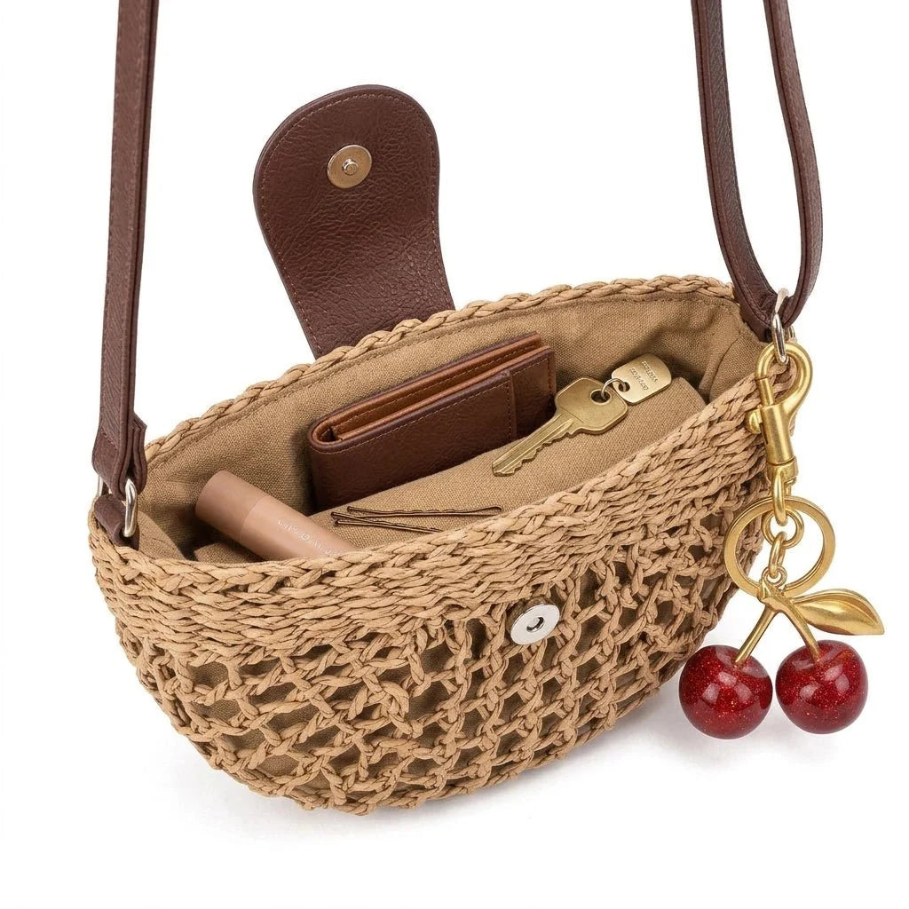 Violeta - Bolso bandolera de crochet con solapa | CARMEN VELVET