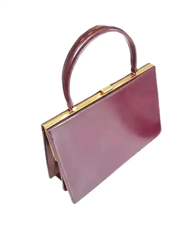ANGIE - Bolso cuero liso vintage - Rojo - CARMEN VELVET