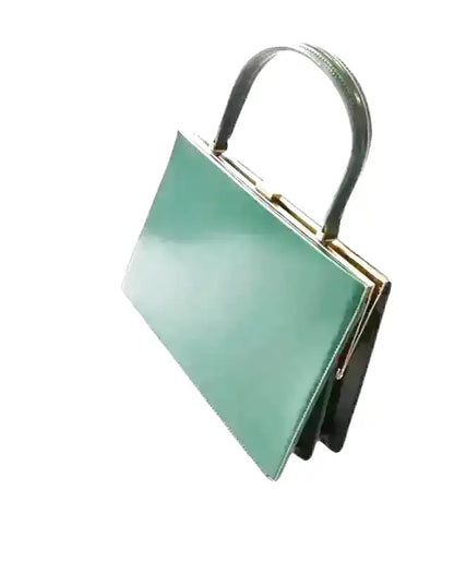 ANGIE - Bolso cuero liso vintage - Verde - CARMEN VELVET