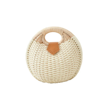 Samara - Sac rond en paille inspiration coquillage — image 7