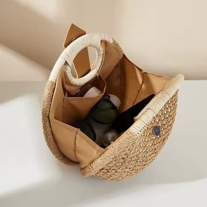 Samara - Sac rond en paille inspiration coquillage — image 20