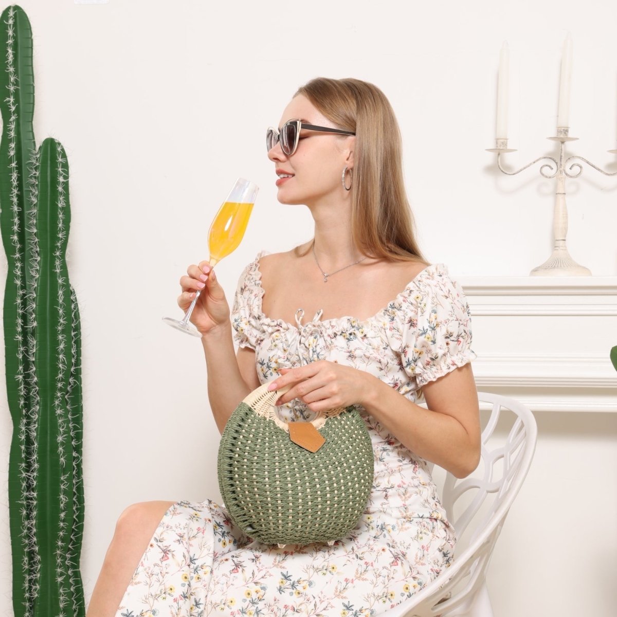 Samara - Sac rond en paille inspiration coquillage — image 14