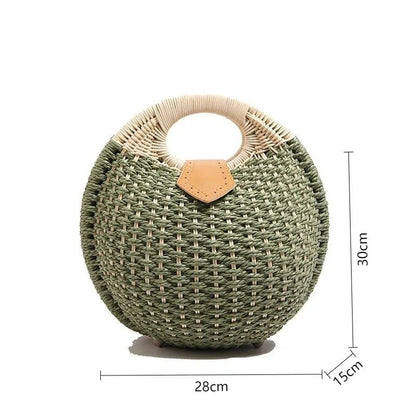 Samara - Sac rond en paille inspiration coquillage — image 28