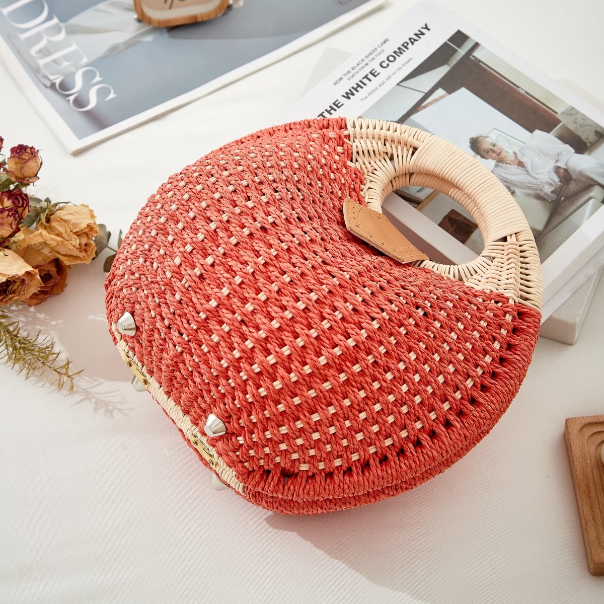 Samara - Sac rond en paille inspiration coquillage — image 10