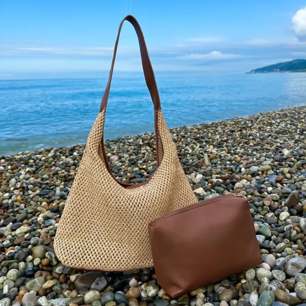 Calista - Sac hobo tissé avec pochette — image 7