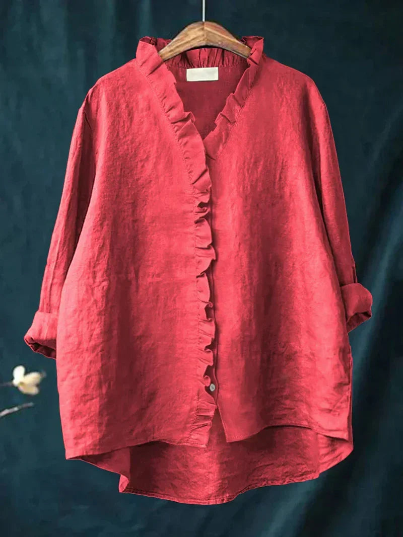 Alma - Camisa informal con detalle de volantes