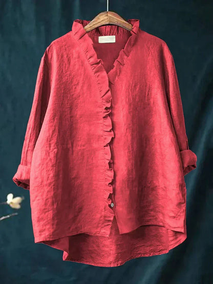 Alma - Camisa informal con detalle de volantes