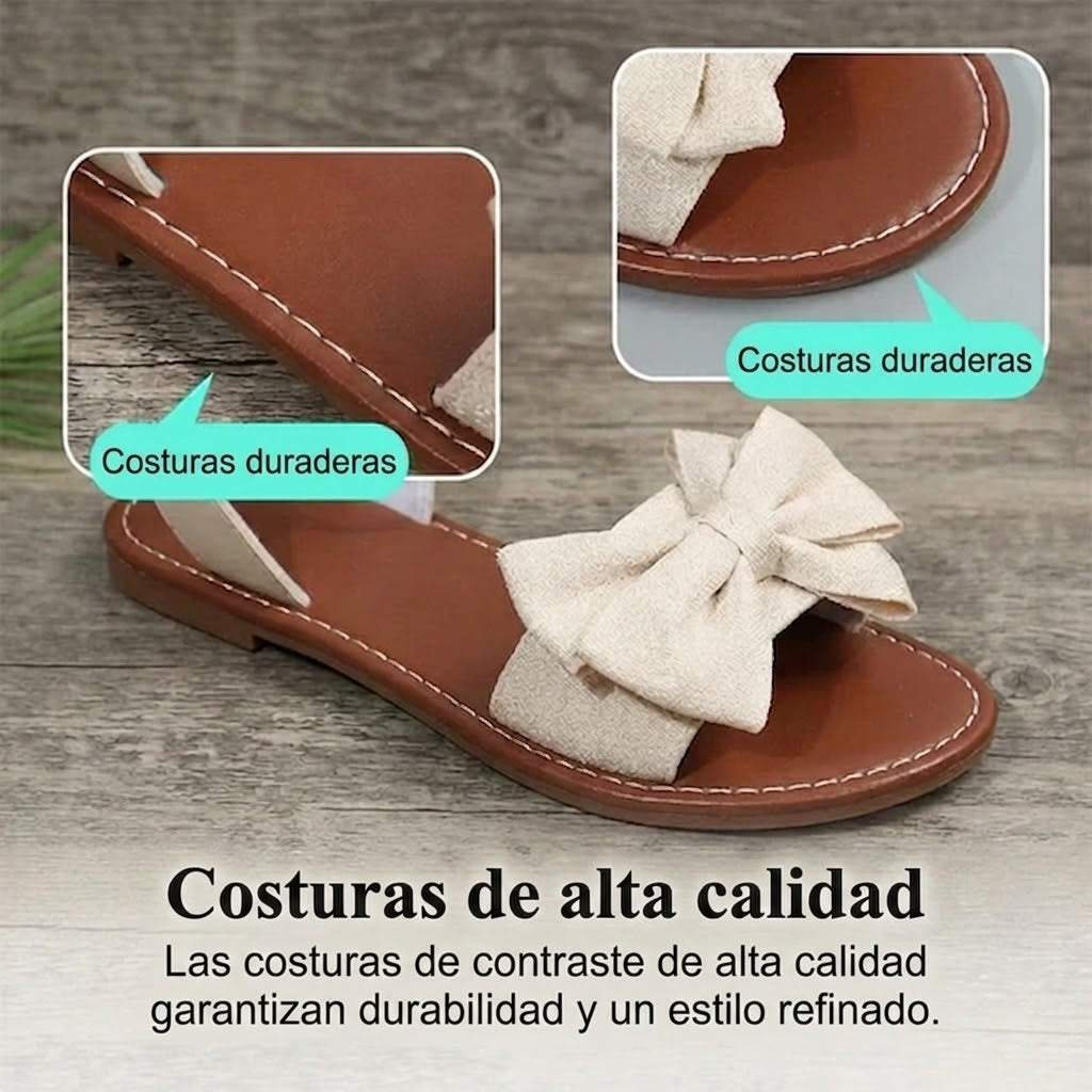 Nova - Sandalias de tiras elegantes con detalle de perla