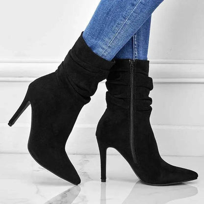 Elena - Botines de tacón fino con punta