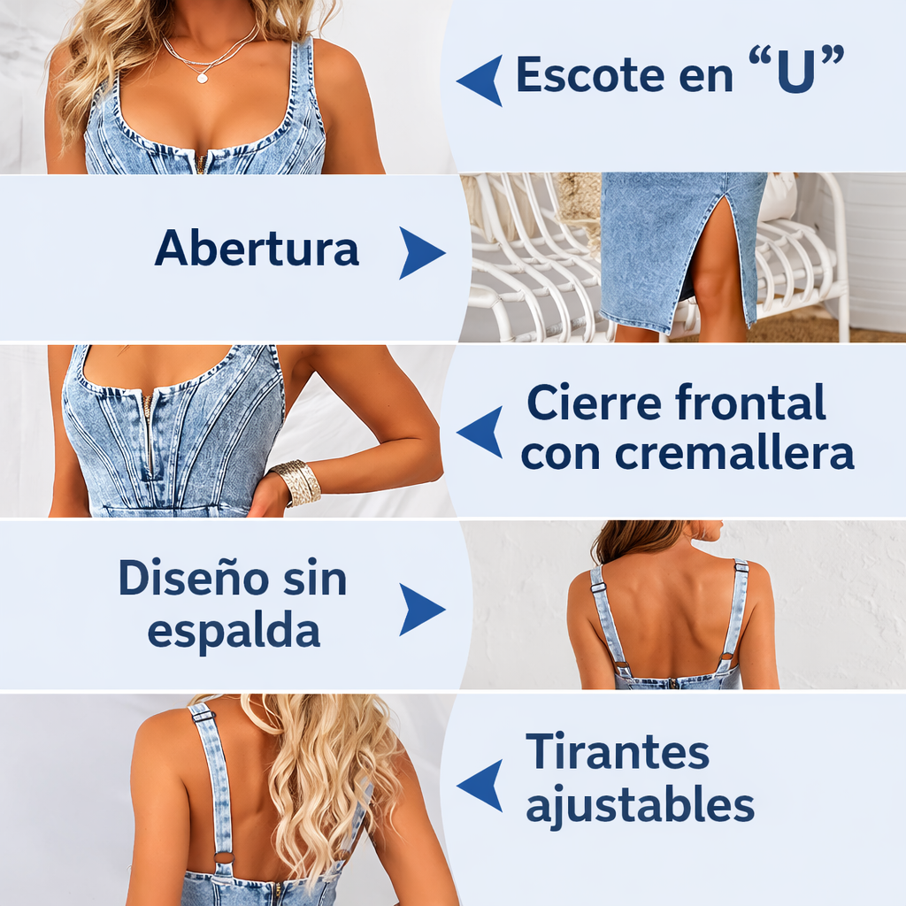 Eva - Vestido denim