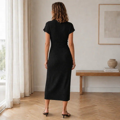 Lorena - Vestido midi con detalle anudado
