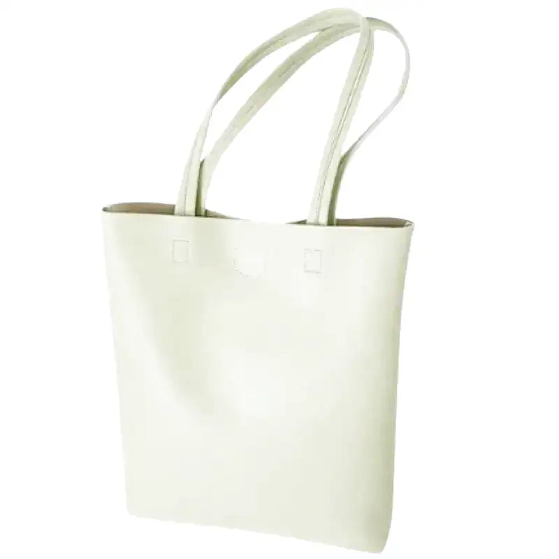 BEATRICE - Bolso Tote en cuero suave - Verde Pálido - CARMEN VELVET
