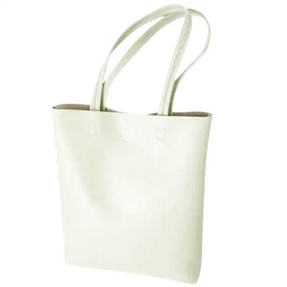 BEATRICE - Bolso Tote en cuero suave - Verde Pálido - CARMEN VELVET