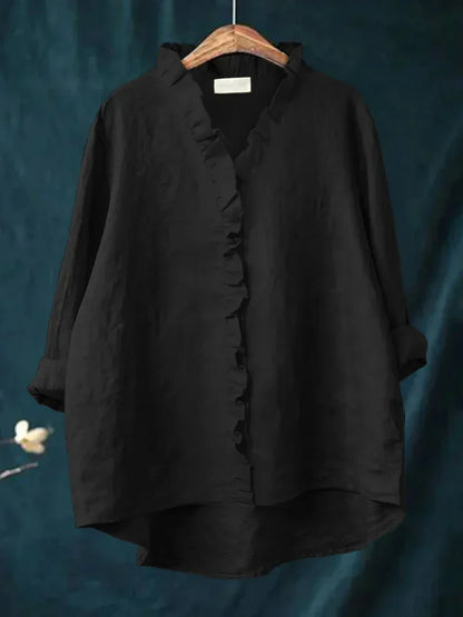 Alma - Camisa informal con detalle de volantes