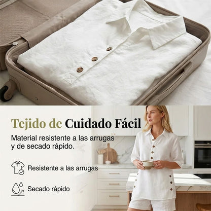 Sara - Conjunto veraniego de camisa amplia y short