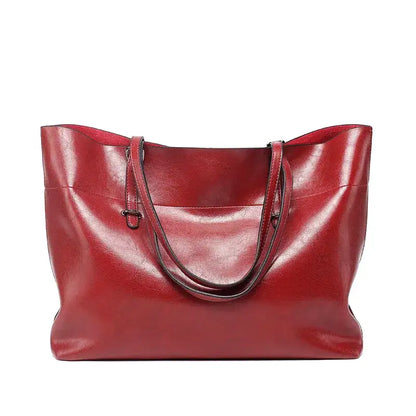 CATARINA - Bolso para el Día a Día de cuero liso - Rojo - CARMEN VELVET