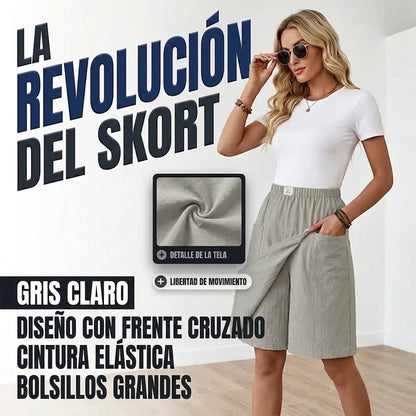 Aurelia - Falda pantalón de estilo diario con cintura elástica