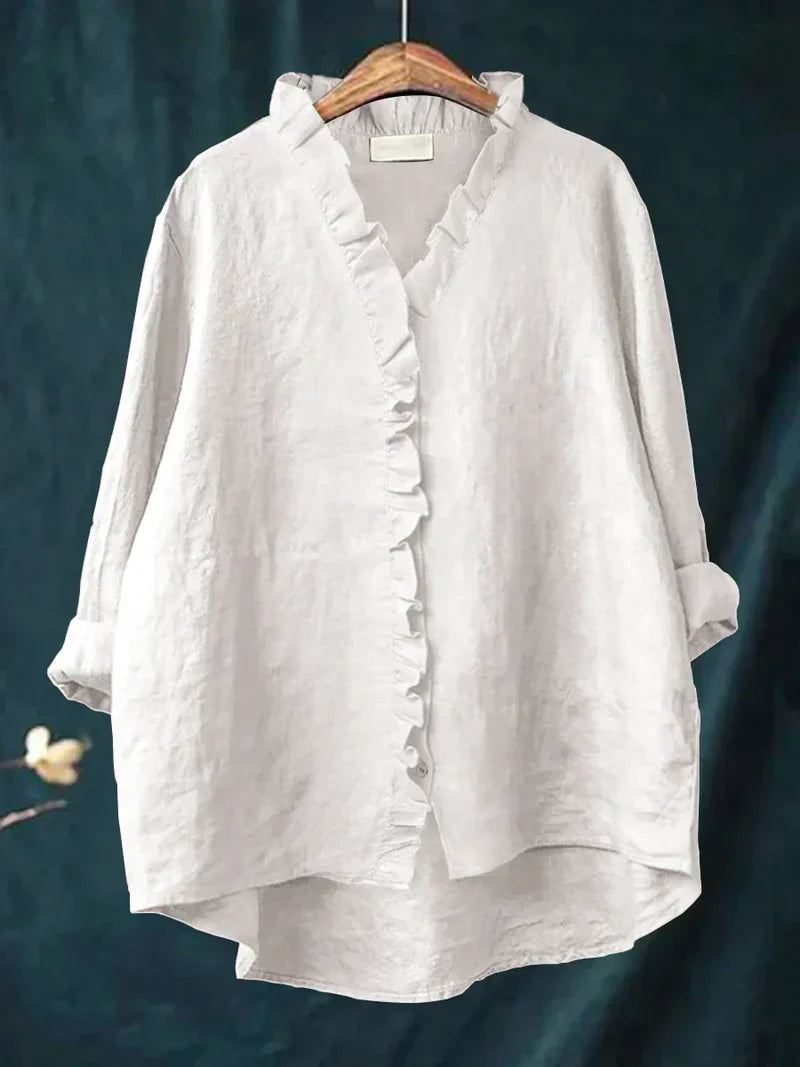 Alma - Camisa informal con detalle de volantes