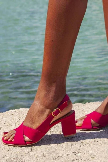 Zaira - Sandalias de Verano con Tacón Ancho