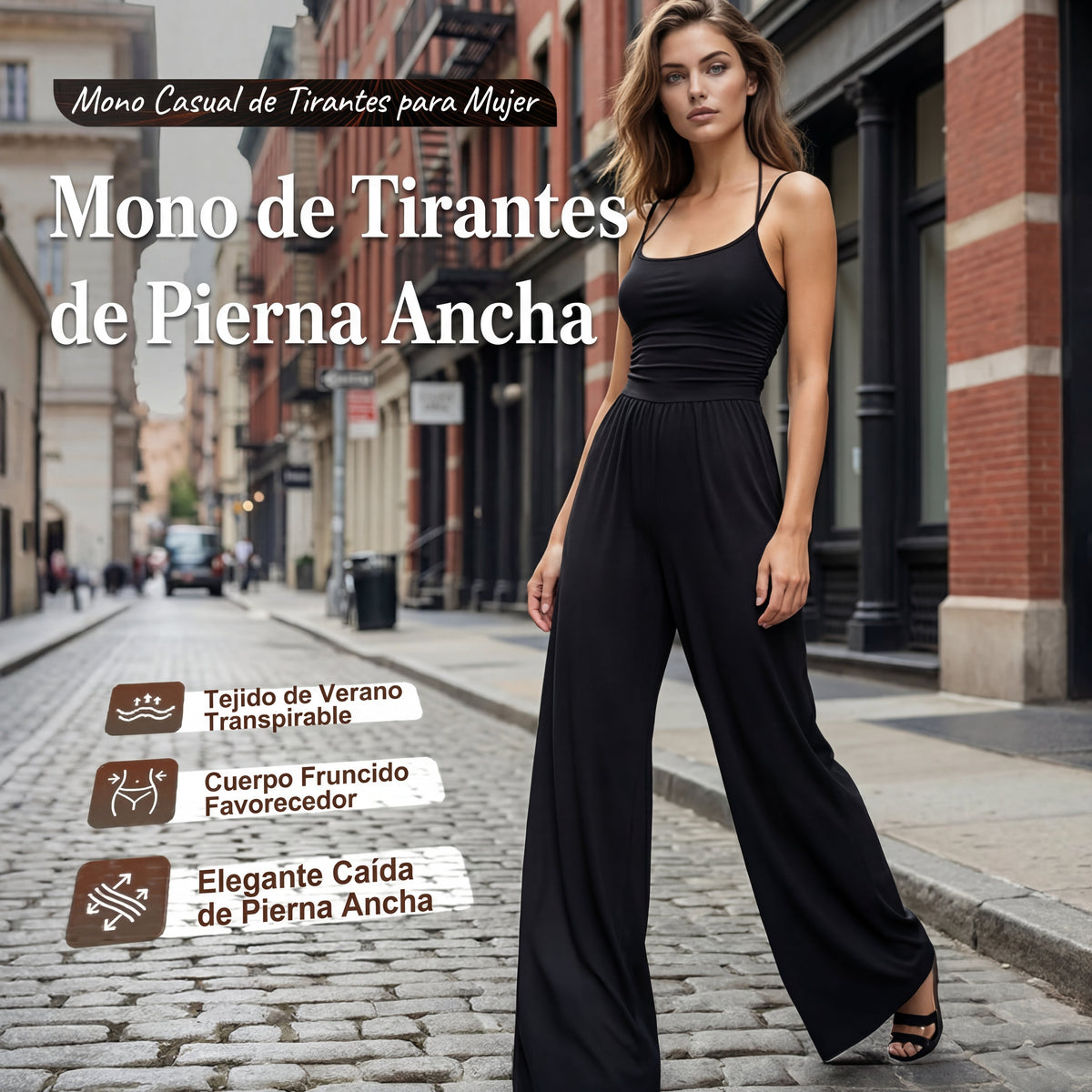 Oriana - Mono de estilo diario de tirantes finos