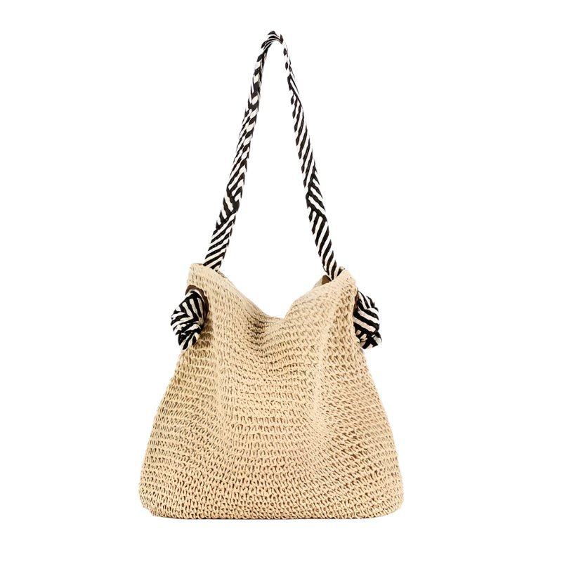 Elara - Bolso de hombro tejido con asas estampadas | CARMEN VELVET