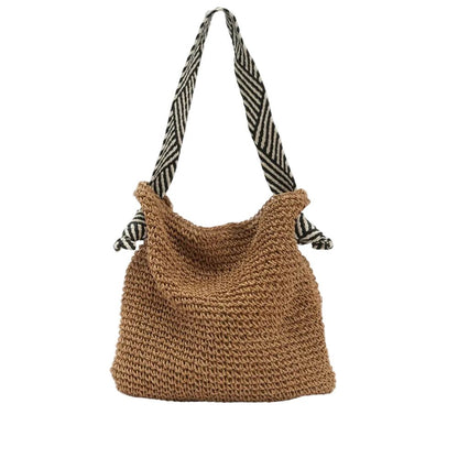 Elara - Bolso de hombro tejido con asas estampadas | CARMEN VELVET