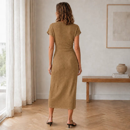 Lorena - Vestido midi con detalle anudado