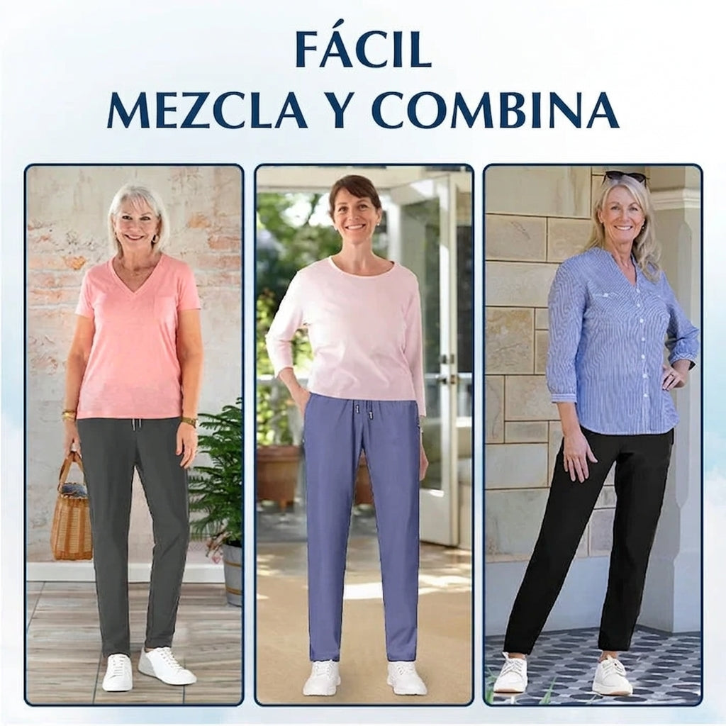 Marta - Pantalón de estilo diario unisex, extremadamente suave y flexible con caída elegante