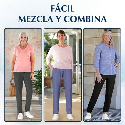 Marta - Pantalón de estilo diario unisex, extremadamente suave y flexible con caída elegante