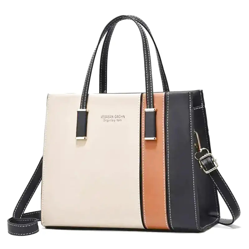 DÉMÉTER - Bolso Grande con bandolera en cuero - Caqui - CARMEN VELVET