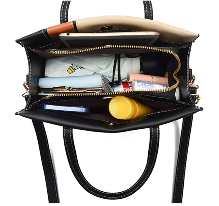 DÉMÉTER - Bolso Grande con bandolera en cuero - CARMEN VELVET
