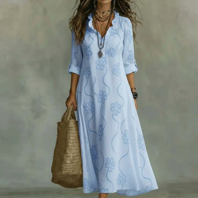 Mónica - Vestido largo de Verano con Flores