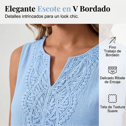 Kenzira - Vestido Bordado de algodón