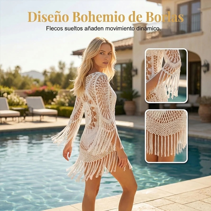 Azure - Vestido Playero de Crochet