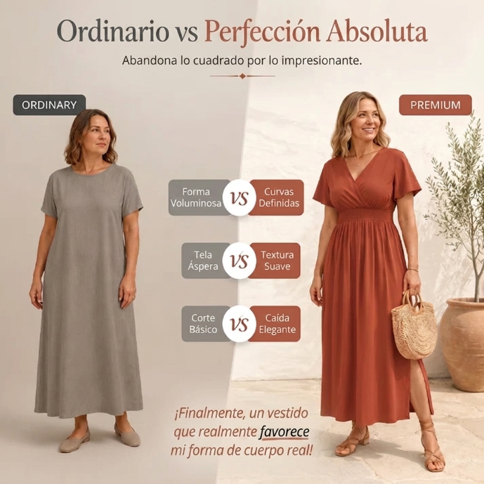 Lina - Vestido largo con escote de pico